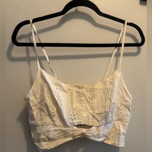 Elegant White Lace Women’s Crop Top